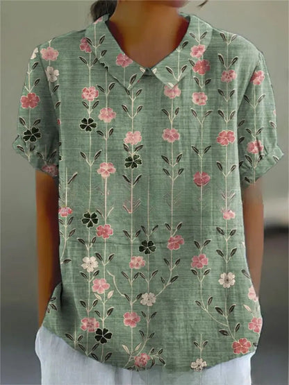 FLORA | Shirt with Flower Prints-Lizabella Fashion