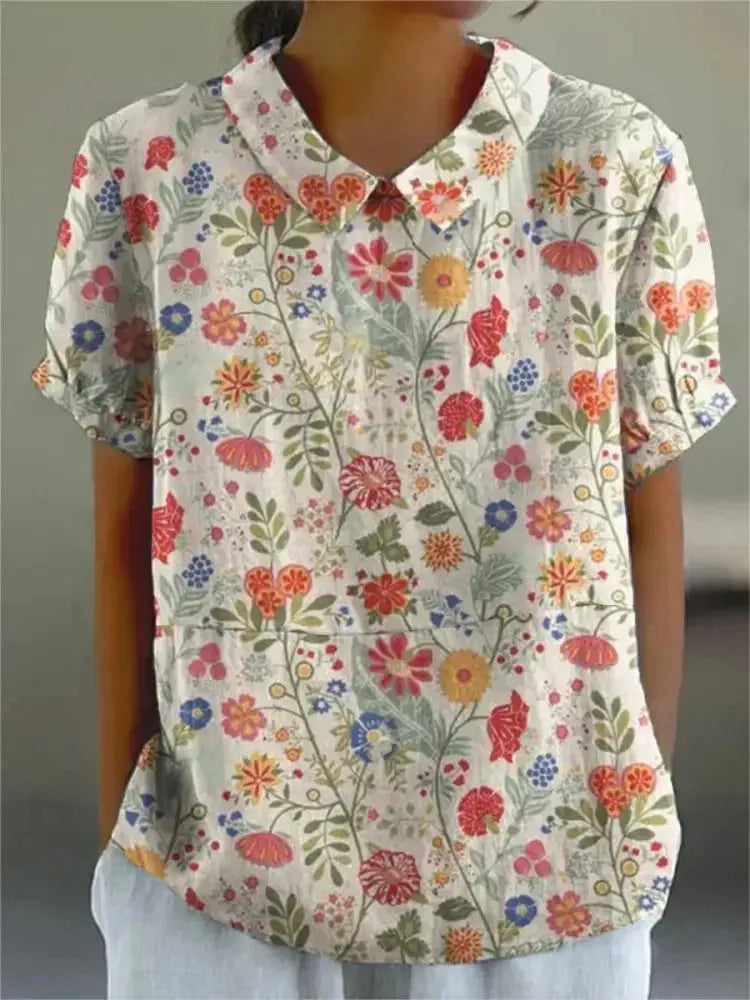 FLORA | Shirt with Flower Prints-Lizabella Fashion