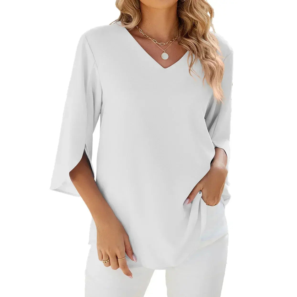 JAMY | V-neck Elegant Blouse-Lizabella Fashion