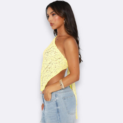 LYNNE | Elegant Yellow Top Women-Lizabella Fashion