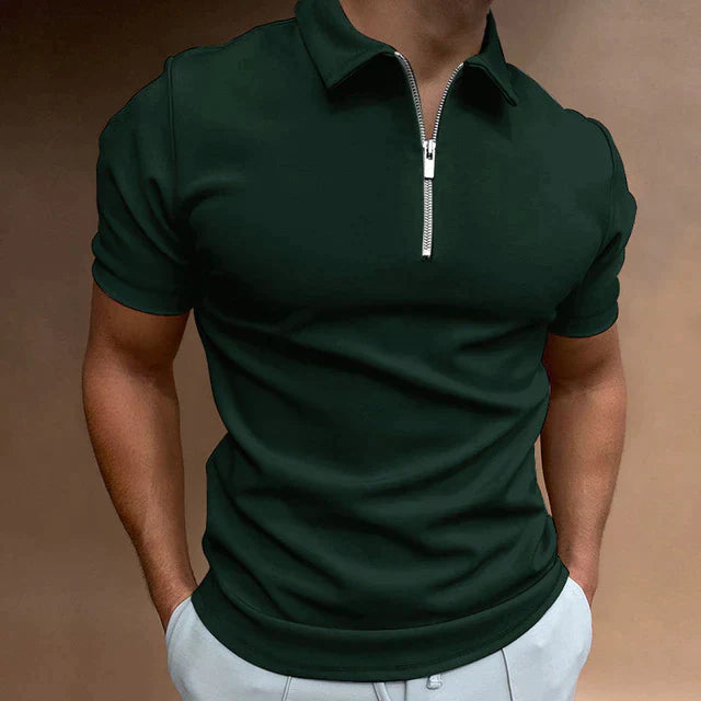 HUGO | Stylish Men's Polo Shirt with Sleek Zipper Detail - Lizabella Fashion