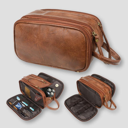 Mikaela | Royal Leather Travel Toiletry Bag