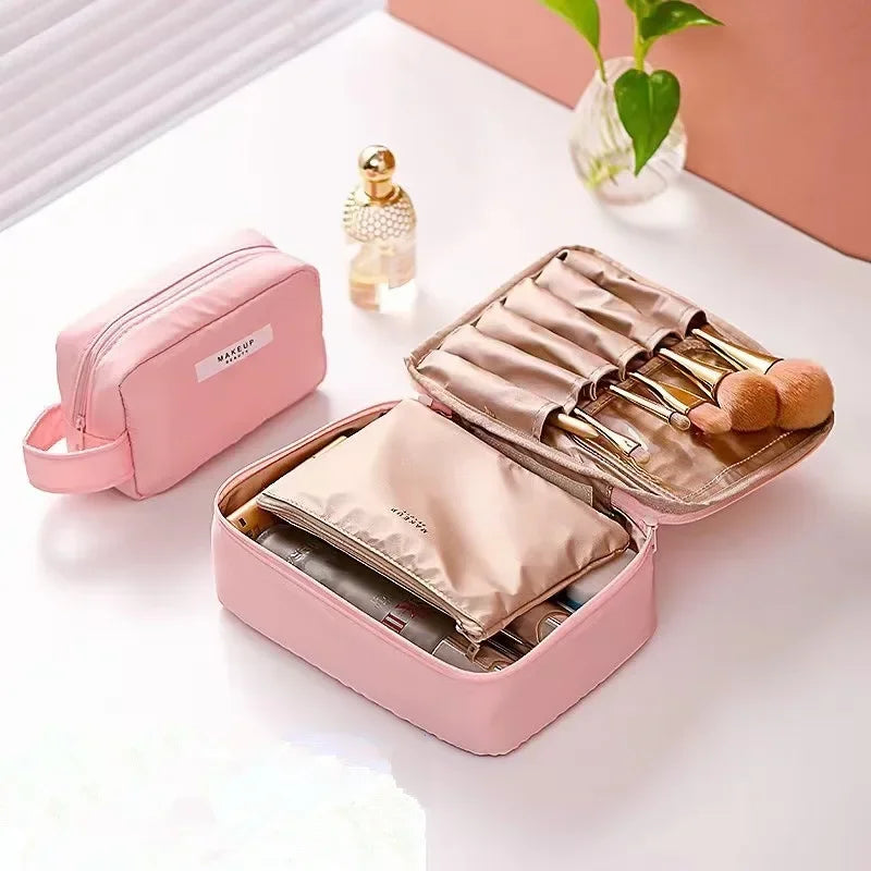 Spacious Waterproof Makeup & Toiletry Organizer with Rice Design